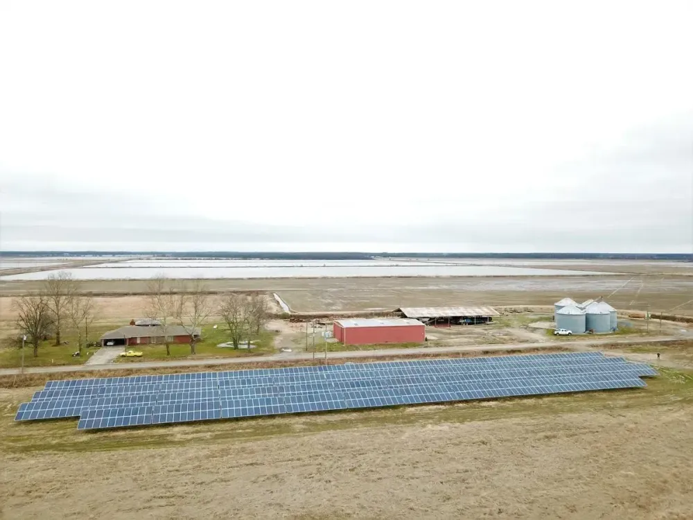 Agriculture solar installation by Delta Solar in Arkansas